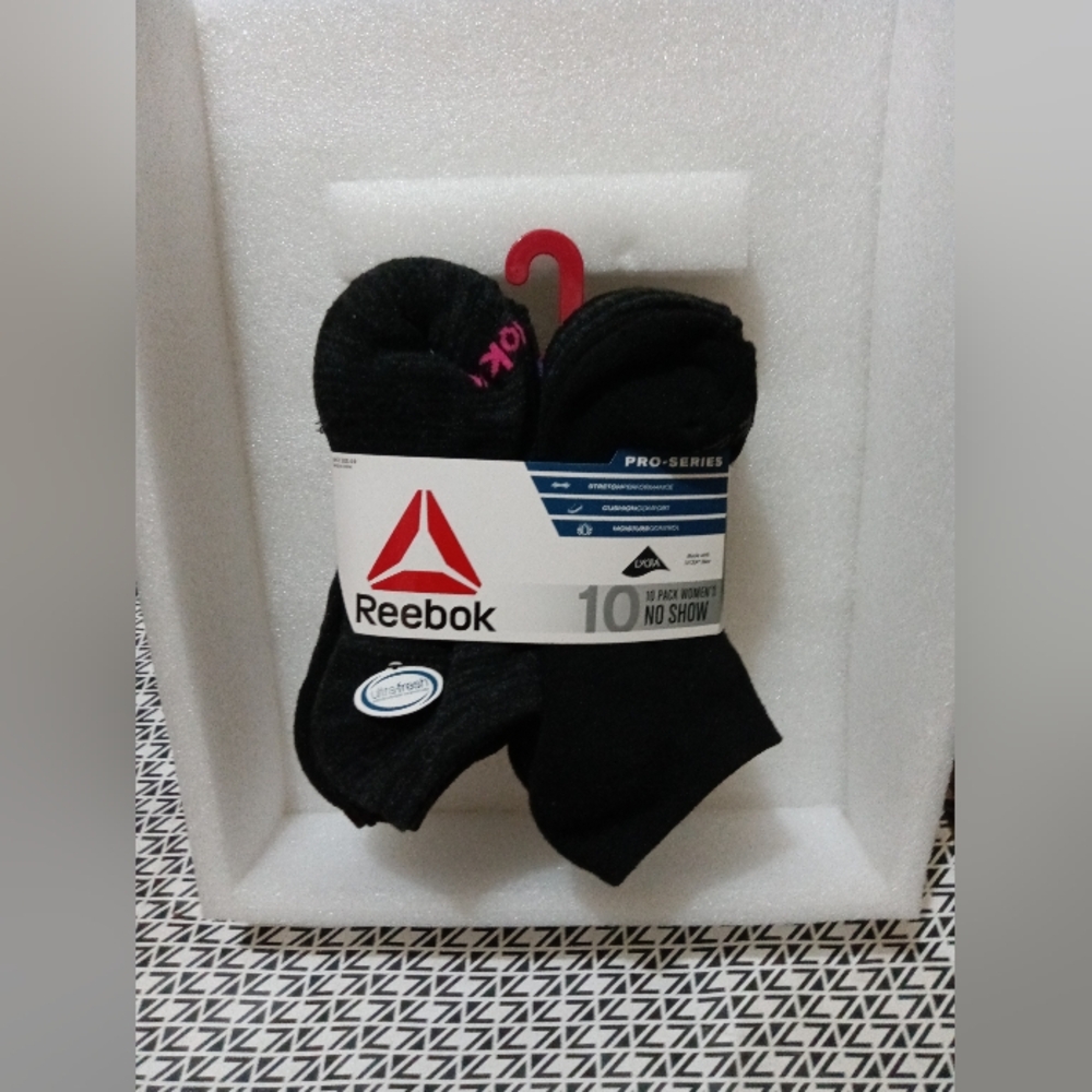 Reebok Women's Pro-Series No Show Socks - 10 Pack